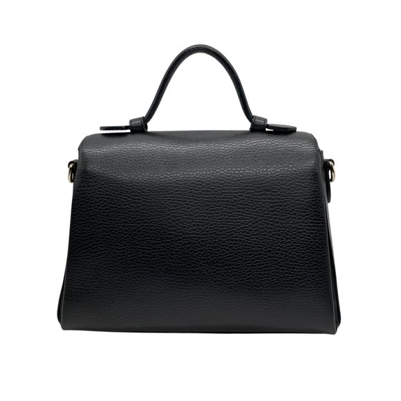 GUCCI Interlocking G 2-Way Handbag/Shoulder Bag in Black Leather with Gold Ha... - Picture 3 of 16